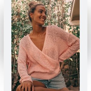 Pink Billabong Wrap Sweater